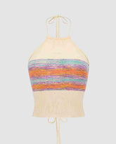 Landscape Halter Knit Top